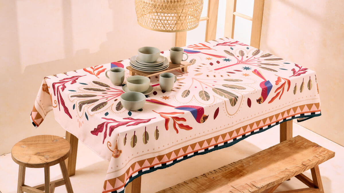 Mantel De Mesa Con Cuentas, Tapete Para Mesa De Café, Tapete De